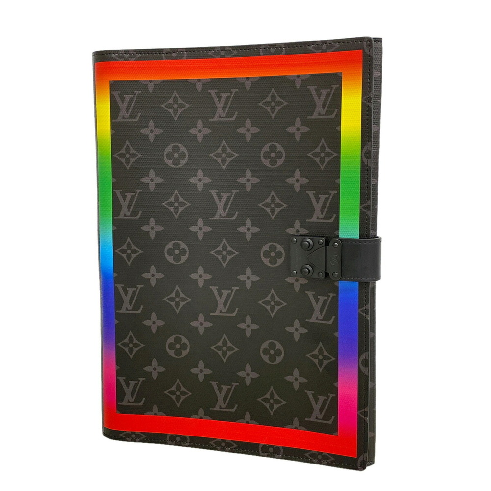 Louis Vuitton Monogram Eclipse Clutch Bag, Portedocument Franck GM GI0399, Bl...